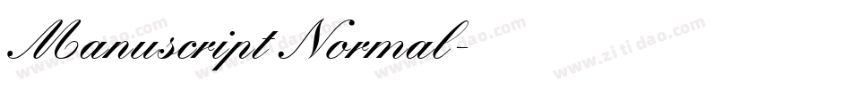 Manuscript Normal字体转换